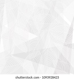 Leaf white color pattern background white color triangle pattern design