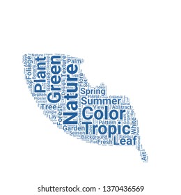 leaf word cloud. tag cloud about leaf