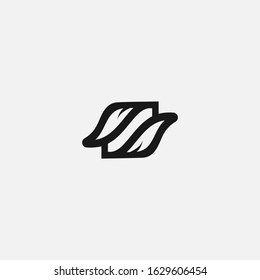 Leaf word mark logo forming mint leaves in letter N
