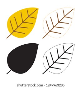 leaf worksheet vector design