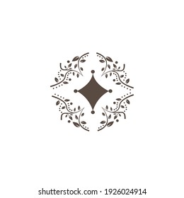 Leaf-Kranz-Dekoration Vektorgrafik Vintage Design