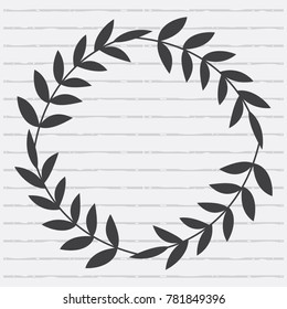 leaf wreath frame template