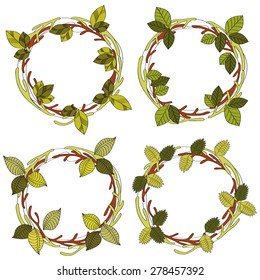 Leaf wreath vector illustration