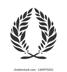 leaf wreath vector illustration design art logo nature