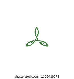 leaf X logo icon biotechnology illustration