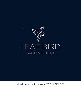 LEAFBIRD logo icon design vector template