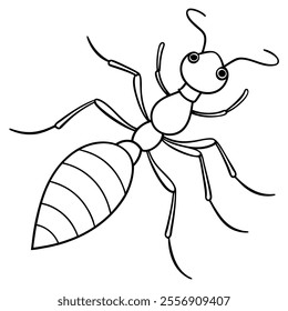 Leafcutter Ant insect flat vector illustration on white background