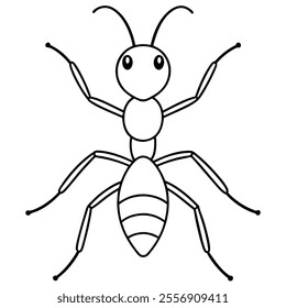 Leafcutter Ant insect flat vector illustration on white background