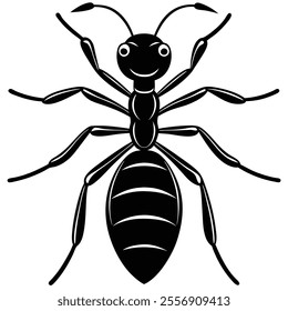 Leafcutter Ant insect flat vector illustration on white background