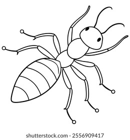 Leafcutter Ant insect flat vector illustration on white background