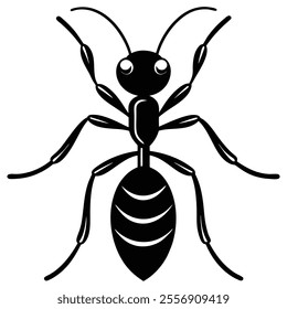 Leafcutter Ant insect flat vector illustration on white background