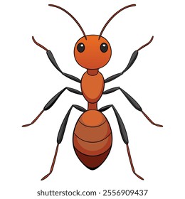 Leafcutter Ant insect flat vector illustration on white background