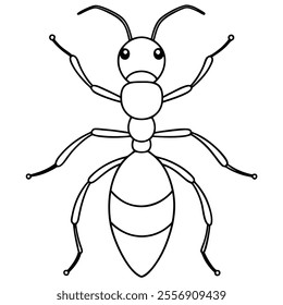 Leafcutter Ant insect flat vector illustration on white background