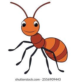 Leafcutter Ant insect flat vector illustration on white background