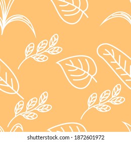 leaf,flower seamless pattern purposes for backdrop, print, wallpaper, decoration