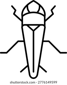 Leafhopper Illustration vector Icon Design