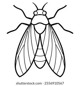 Leafhopper insect flat vector illustration on white background