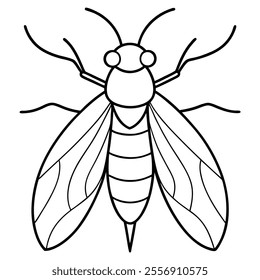 Leafhopper insect flat vector illustration on white background