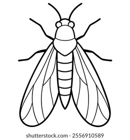 Leafhopper insect flat vector illustration on white background