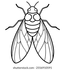 Leafhopper insect flat vector illustration on white background