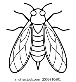 Leafhopper insect flat vector illustration on white background