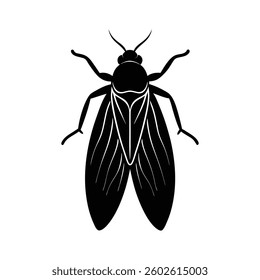 leafhopper of a  silhouette art