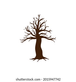 Leafless tree icon design template vector isolated illustration