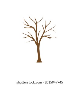 Leafless tree icon design template vector isolated illustration