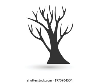 leafless tree icon on white background. Simple element illustration from Nature concept. leafless tree icon symbol design.