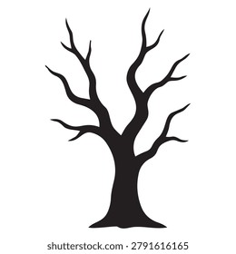 Leafless Tree Silhouette Winter Landscape