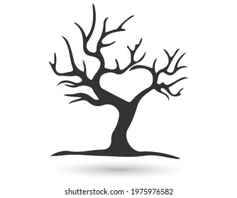 Leafless tree vector icon. black leafless tree icon, flat vector simple element illustration from editable nature concept isolated stroke on white background.