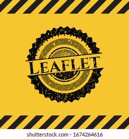 Emblema negro de escarcha en el interior del signo de advertencia amarillo. Ilustración vectorial. Detallado.