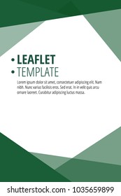 Leaflet brochure design, geometric abstract business brochure template, red triangles. Vector Illustration.