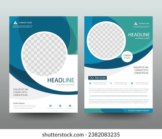Leaflet Brochure Flyer business proposal template design, book cover layout design, abstract business presentation template, a4 size design	
