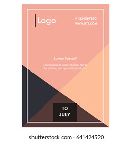 Leaflet Brochure Flyer template A4 size design, book cover layout design, Abstract presentation templates