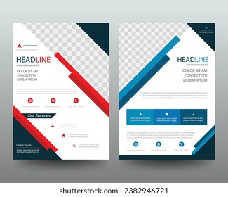 Leaflet Brochure Flyer template design, book cover layout design, abstract business presentation template, a4 size design