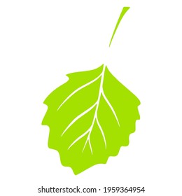 Leaflet. Carved leaf. Logo. Nature. Cartoon style. Illustration for design and decoration. For registration of invitations, business cards. Creation of frames.