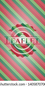 Leaflet christmas emblem background. Vector Illustration. Detailed.
