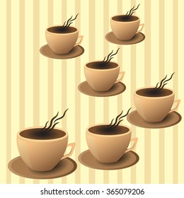 leaflet coffee shop, coffee Cup in vector EPS