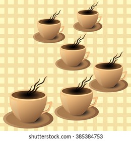 leaflet coffee shop, coffee Cup in vector EPS