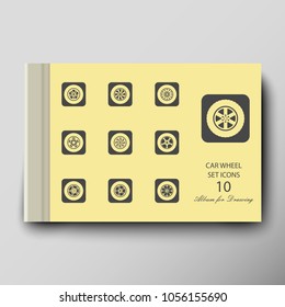 Leaflet cover presentation abstract geometric background. Album for painting with shadow