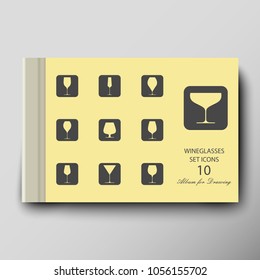 Leaflet cover presentation abstract geometric background. Album for painting with shadow