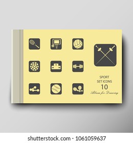 Leaflet cover presentation abstract geometric background. Album for painting with shadow