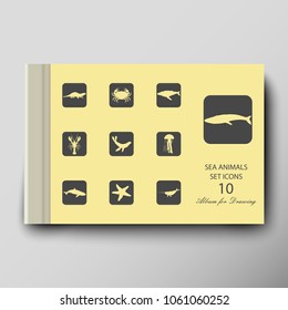 Leaflet cover presentation abstract geometric background. Album for painting with shadow