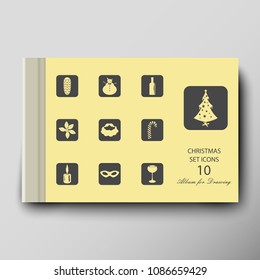 Leaflet cover presentation abstract geometric background. Album for painting with shadow