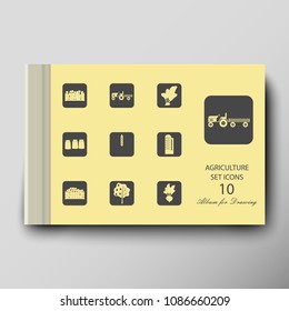Leaflet cover presentation abstract geometric background. Album for painting with shadow