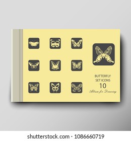Leaflet cover presentation abstract geometric background. Album for painting with shadow