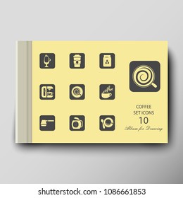 Leaflet cover presentation abstract geometric background. Album for painting with shadow