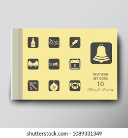 Leaflet cover presentation abstract geometric background. Album for painting with shadow