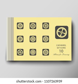 Leaflet cover presentation abstract geometric background. Album for painting with shadow